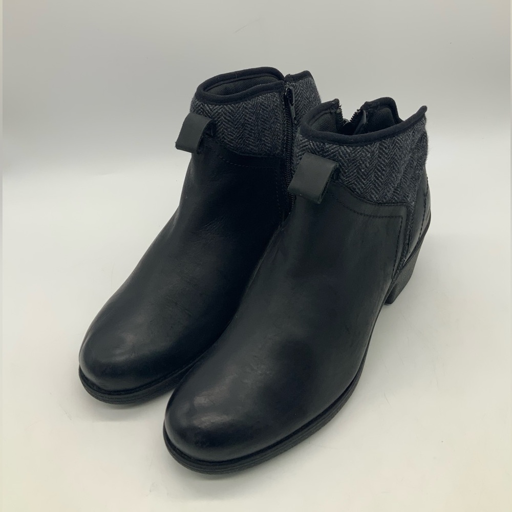 Merrell Chateau II Mid Pull Boots Womens Black Leather Round Toe Casual 10